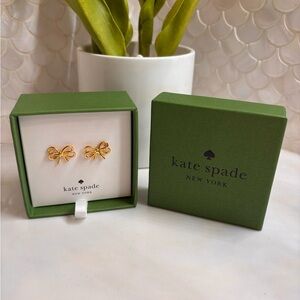 Kate Spade New York Gold Bow Stud Earrings w/ Box